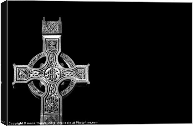 Celtic cross II Canvas Print by Maria Tzamtzi Photography