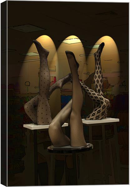 Legs up! This is a hosiery! (1/4) Canvas Print by Maria Tzamtzi Photography