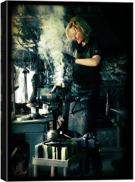 Blacksmith at work Canvas Print by Maria Tzamtzi Photography