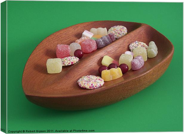 carved wooden Sweetie Bowl Canvas Print by Robert Gipson