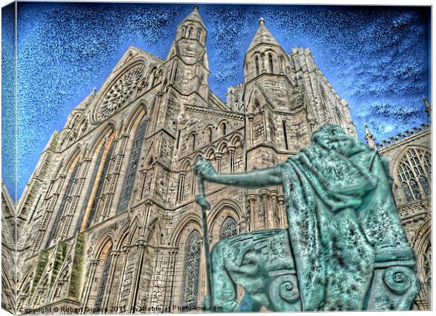 York Minster and King Constantine. Canvas Print by Robert Gipson