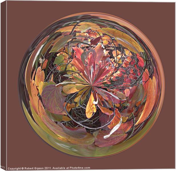 Spherical Glass paperweight Tanglewood Canvas Print by Robert Gipson