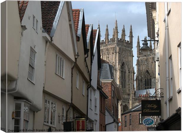 Petergate to the Minster Canvas Print by Robert Gipson