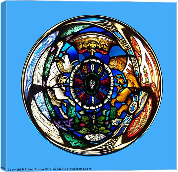 Spherical Stain Glass in the round Canvas Print by Robert Gipson