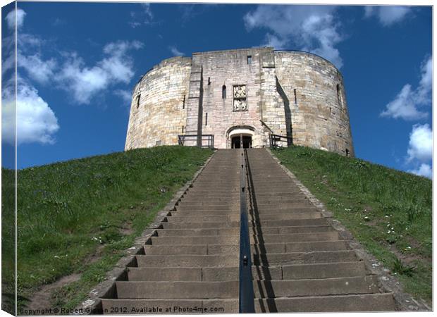 Clifford's Tower in York  historical building step Canvas Print by Robert Gipson