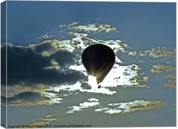Hot Air Balloon sunset Canvas Print by Robert Gipson