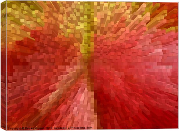 Chaos in red abstract Canvas Print by Robert Gipson
