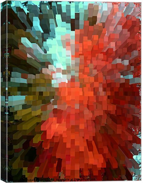 Orange columns in abstract Canvas Print by Robert Gipson