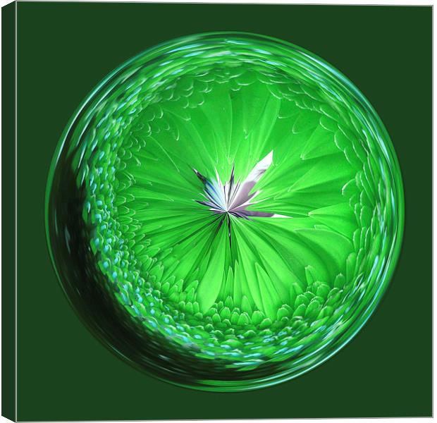 Fantasy Orb in Green Canvas Print by Robert Gipson