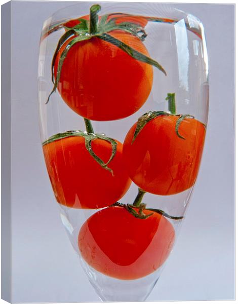 Tomatoes in glass Canvas Print by Robert Gipson