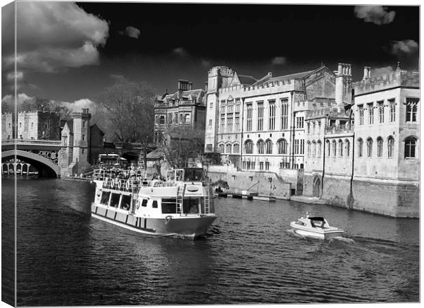 York Guildhall with river boat on the Ouse. Canvas Print by Robert Gipson