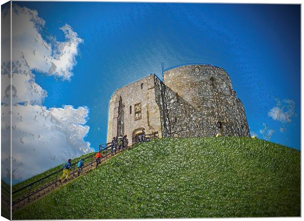 Clifford's Tower in York  historical building with Canvas Print by Robert Gipson