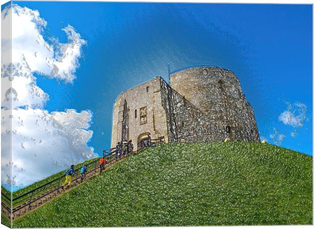 Clifford's Tower in York  historical building. Add Canvas Print by Robert Gipson