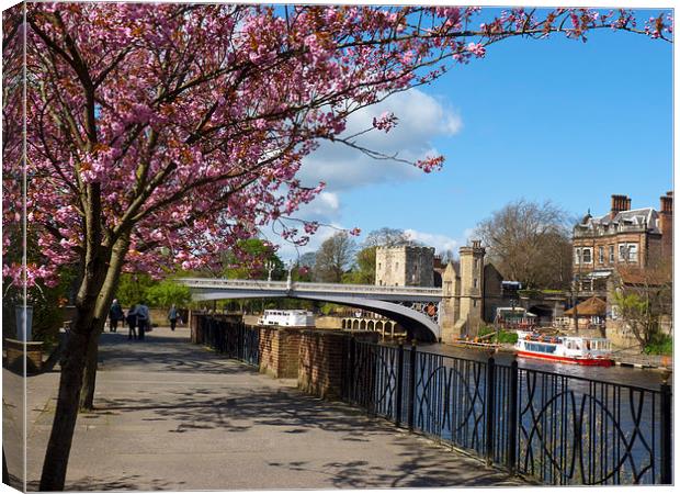 York City, river view with lendal bridge Canvas Print by Robert Gipson