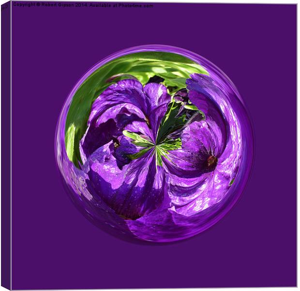   Purple Flower Globe Canvas Print by Robert Gipson
