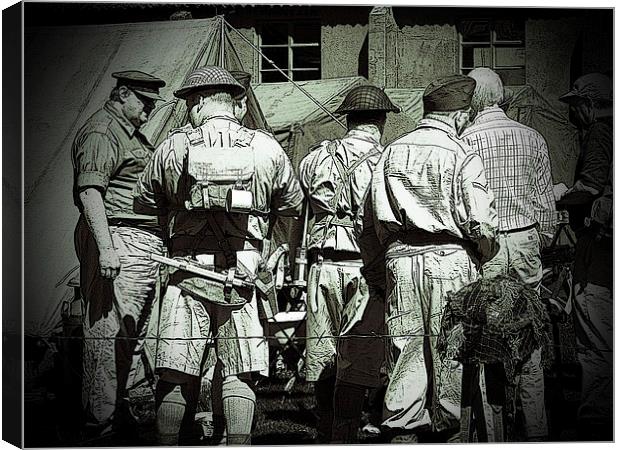  Dads Army on parade Canvas Print by Robert Gipson