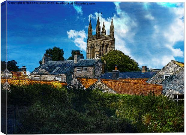  Across the roofs of Helmsley, Yorkshire. Canvas Print by Robert Gipson
