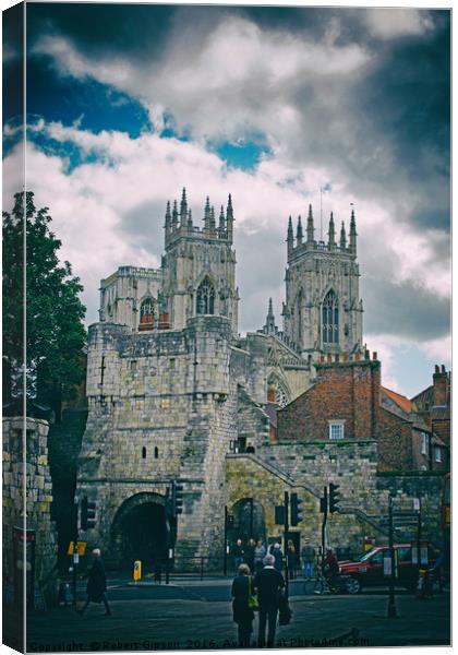 York Minster and Bootham Bar Canvas Print by Robert Gipson