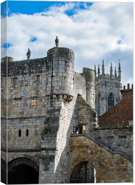 York Minster and Bootham Bar Canvas Print by Robert Gipson