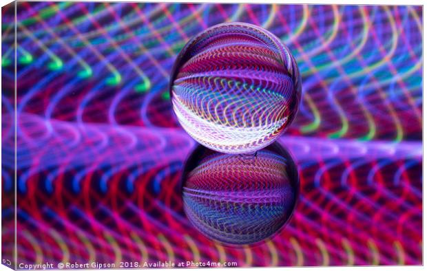 Abstract art Waves in the crystal ball. Canvas Print by Robert Gipson