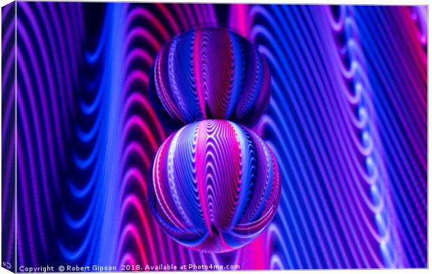 Abstract art Colours in Invert Glass Ball Canvas Print by Robert Gipson