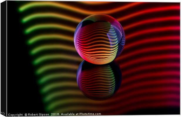 Abstract art Reflections in the crystal ball. Canvas Print by Robert Gipson