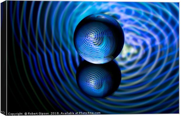 Abstract art Blue in the crystal ball Canvas Print by Robert Gipson
