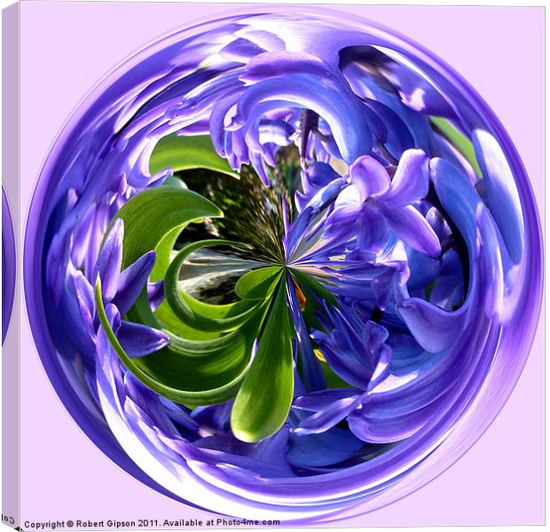 Spherical Paperweight of Bluebells. Canvas Print by Robert Gipson