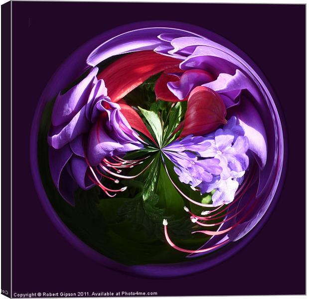 Spherical Paperweight  Fuchsia Canvas Print by Robert Gipson