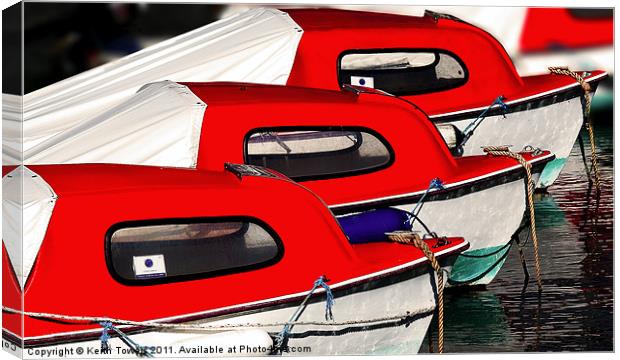 Red Boats, Lyme Regis Canvases & Prints Canvas Print by Keith Towers Canvases & Prints
