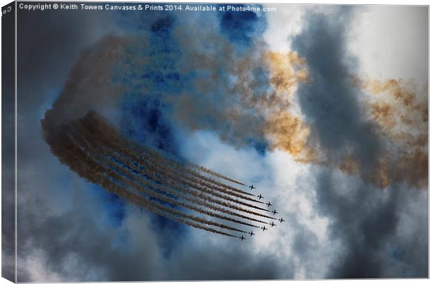  Red Arrows Display  Canvas Print by Keith Towers Canvases & Prints