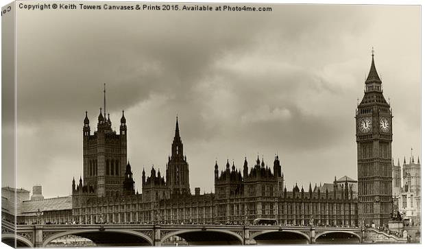 London Old Look  Canvas Print by Keith Towers Canvases & Prints