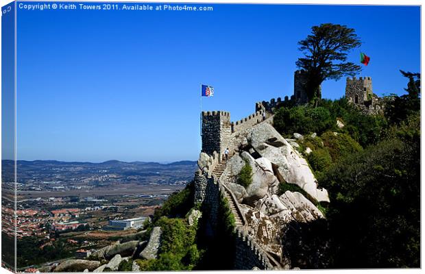 Portugal, Castelo dos Mouros, Sintra, Canvases Canvas Print by Keith Towers Canvases & Prints