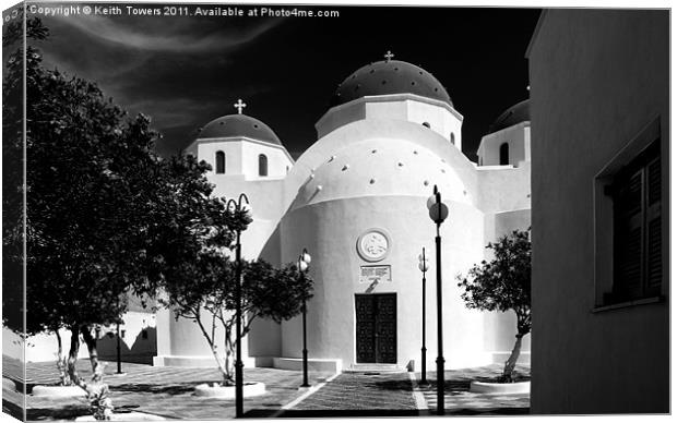 Timiou Stavrou, Santorini, Canvases & Prints Canvas Print by Keith Towers Canvases & Prints