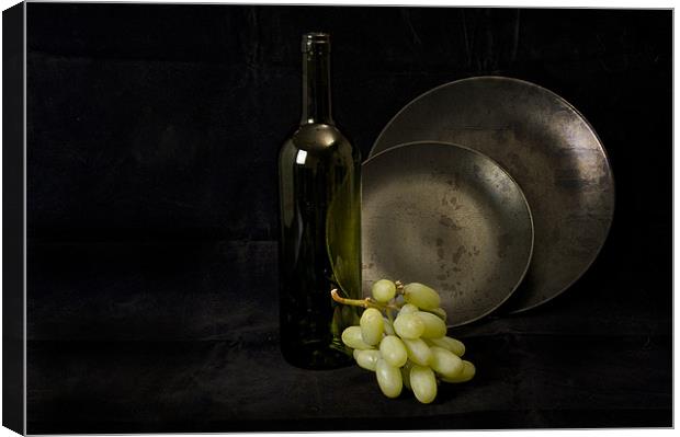Grapes and plates Canvas Print by Andy Wager