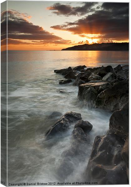 Charmouth sunset II Canvas Print by Daniel Bristow