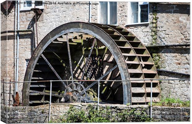 Palmers Brewery Waterwheel Canvas Print by Daniel Bristow