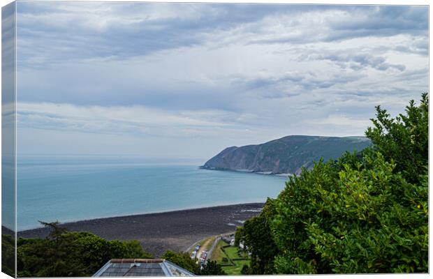 Lynmouth Bay From Lynton Canvas Print by Steve Purnell