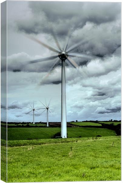 Wind Turbines Canvas Print by Steve Purnell