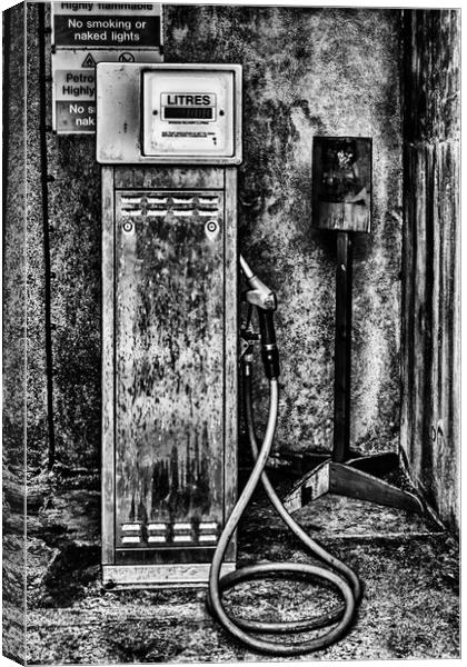Vintage Fuel Pump Canvas Print by Steve Purnell