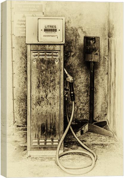 Rusty Relic Vintage Petrol Pump Canvas Print by Steve Purnell