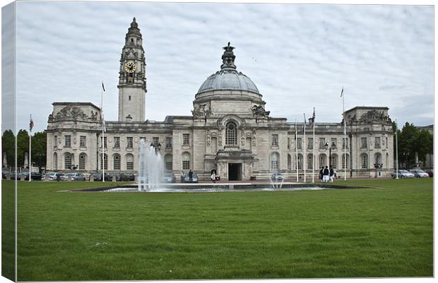 City Hall, Cardiff Canvas Print by Steve Purnell