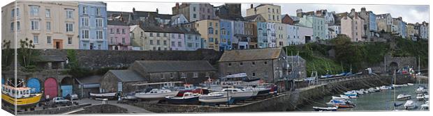 A Panoramic View of Tenby Canvas Print by Steve Purnell