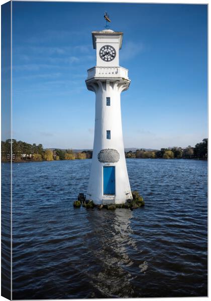Roath Parks Iconic Scott Memorial Lighthouse Canvas Print by Steve Purnell