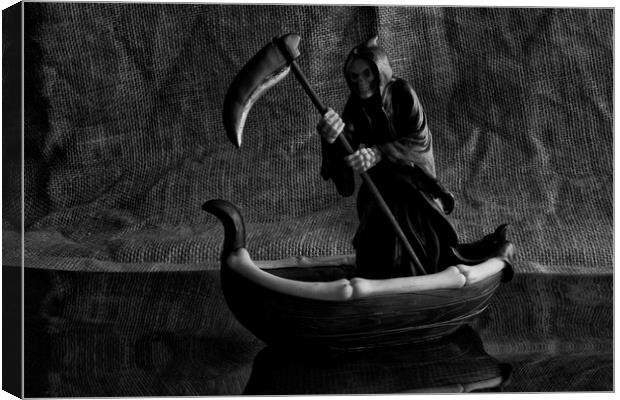 Don't Pay The Ferryman B&W Canvas Print by Steve Purnell