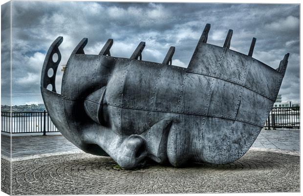 Maritime Memorial Cardiff Bay Canvas Print by Steve Purnell
