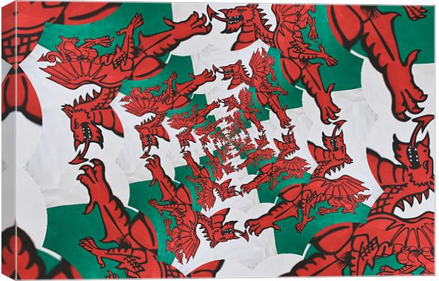 The Welsh Dragon Abstract Canvas Print by Steve Purnell