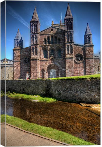 St Davids Cathedral Pembrokeshire 7 Canvas Print by Steve Purnell