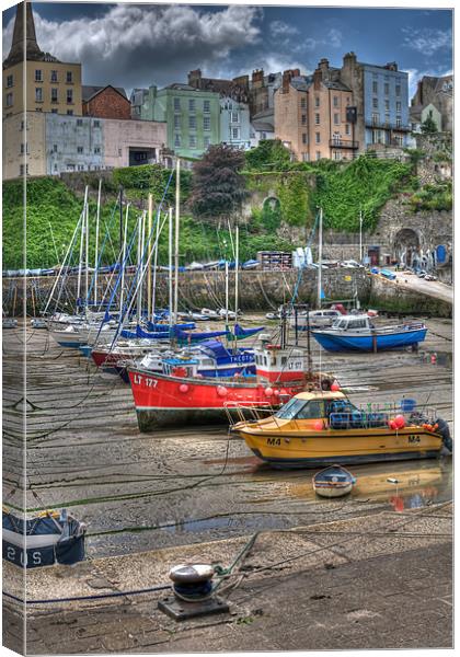 Tenby Harbour 5 Canvas Print by Steve Purnell