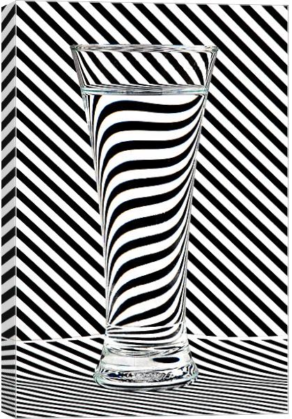 Striped Water Canvas Print by Steve Purnell